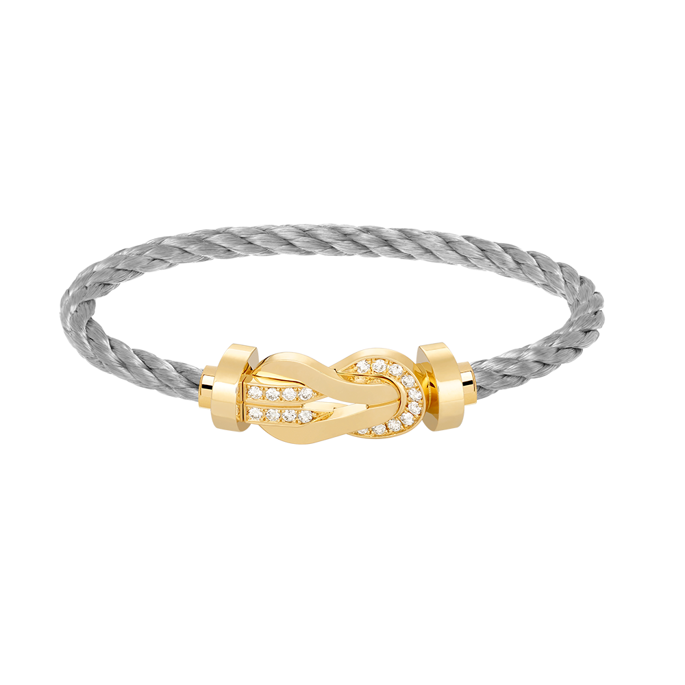 [Bloom]CHANCE LARGE 8 FIGURE BUCKLE HALF DIAMOND BRACELET GOLD