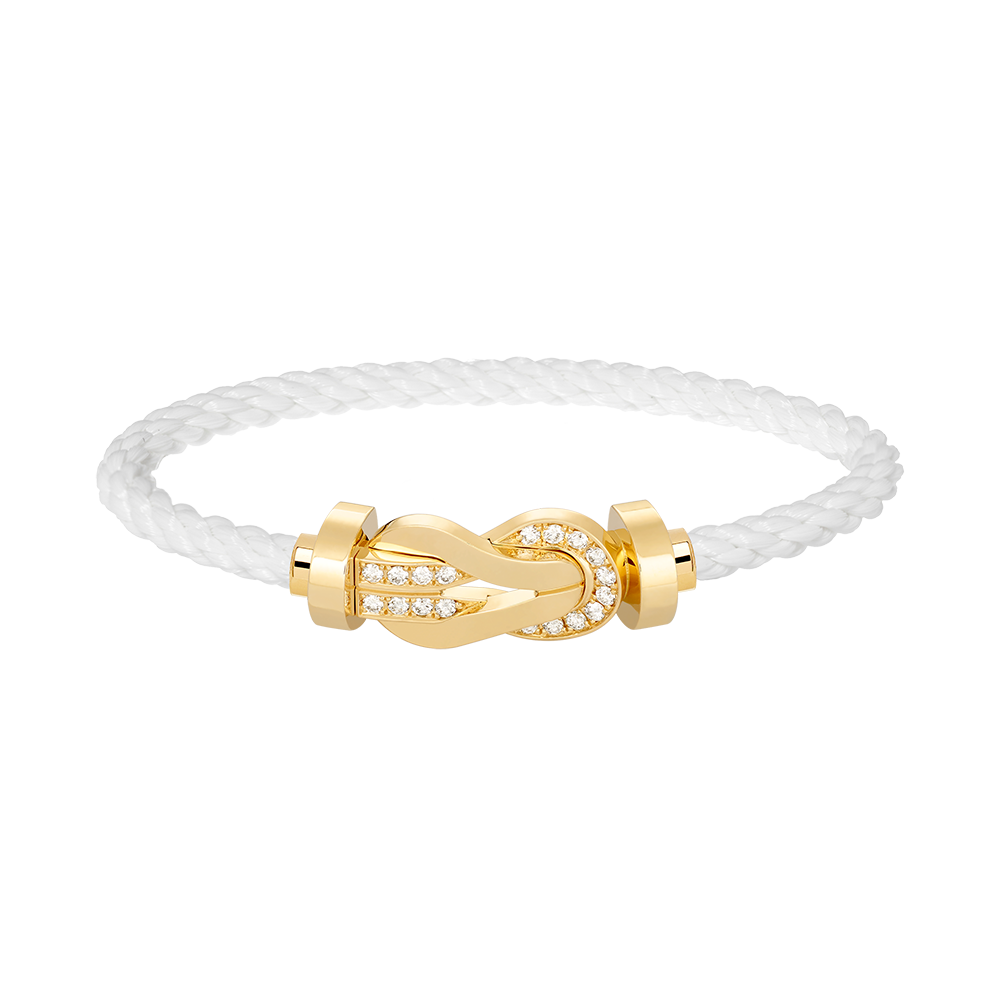 [Bloom]CHANCE LARGE 8 FIGURE BUCKLE HALF DIAMOND BRACELET GOLD