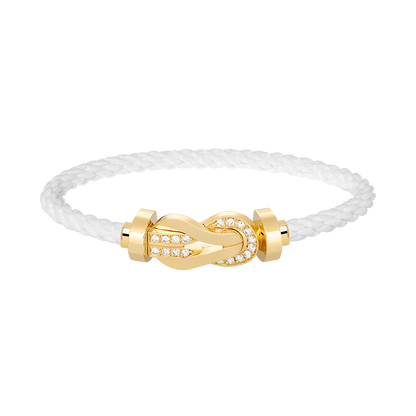 [Bloom]CHANCE LARGE 8 FIGURE BUCKLE HALF DIAMOND BRACELET GOLD