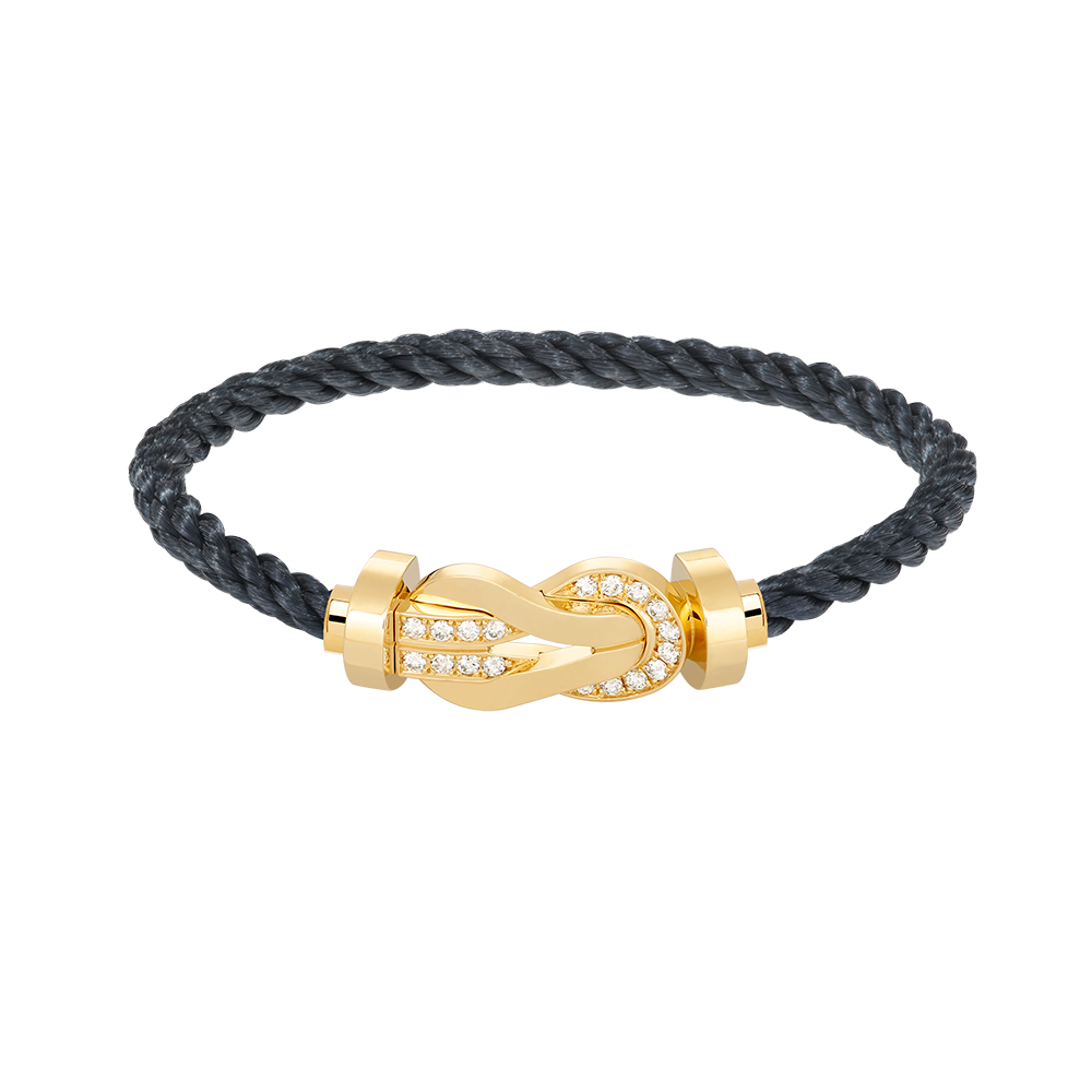 [Bloom]CHANCE LARGE 8 FIGURE BUCKLE HALF DIAMOND BRACELET GOLD