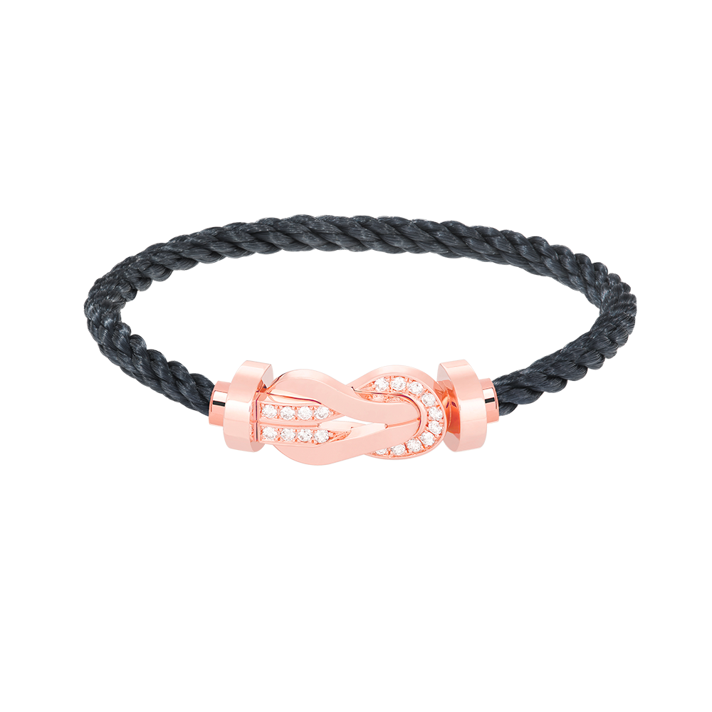 [Bloom]CHANCE LARGE 8 FIGURE BUCKLE HALF DIAMOND BRACELET ROSE GOLD