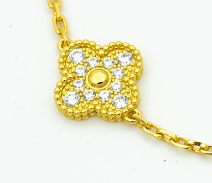 [Bloom]CLOVER BRACELET 5 MOTIFS GOLD DIAMOND