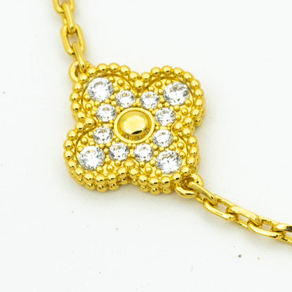 [Bloom]CLOVER BRACELET 5 MOTIFS GOLD DIAMOND