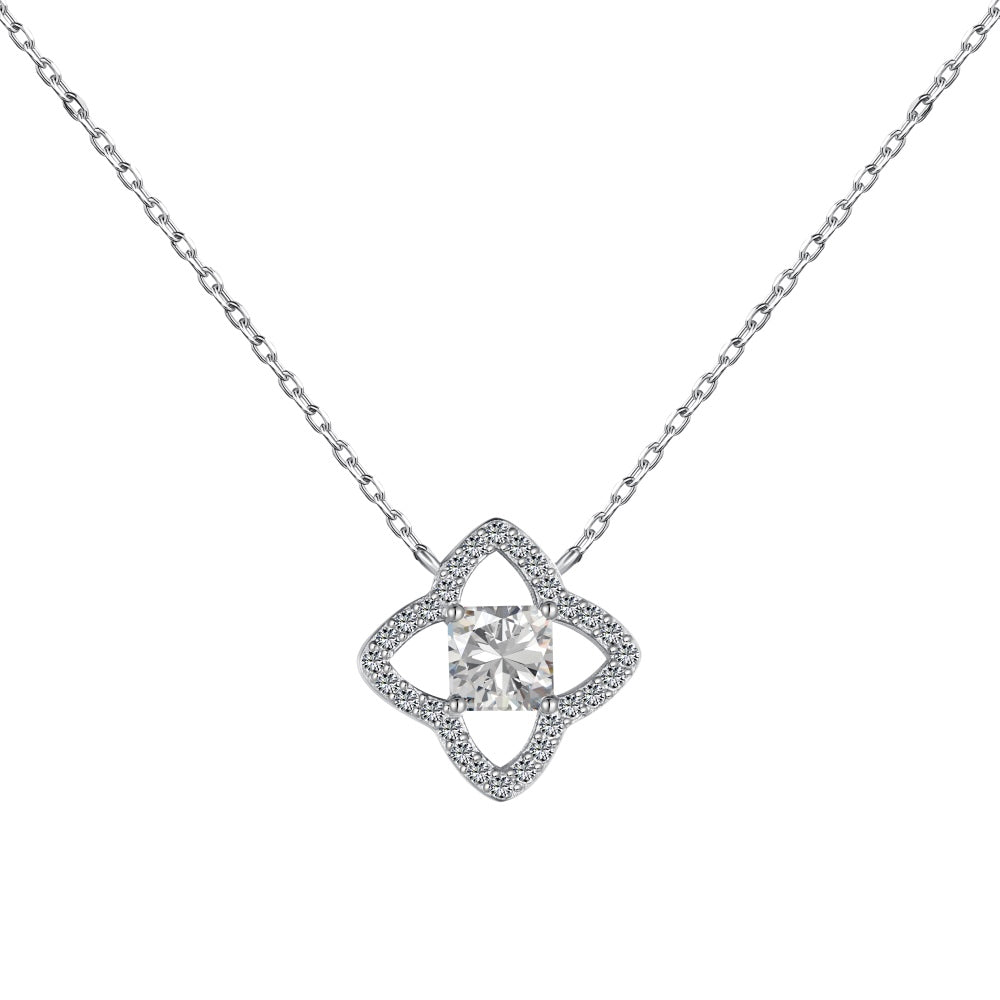 [Bloom]Exquisite Flower Shape Princess Cut Necklace