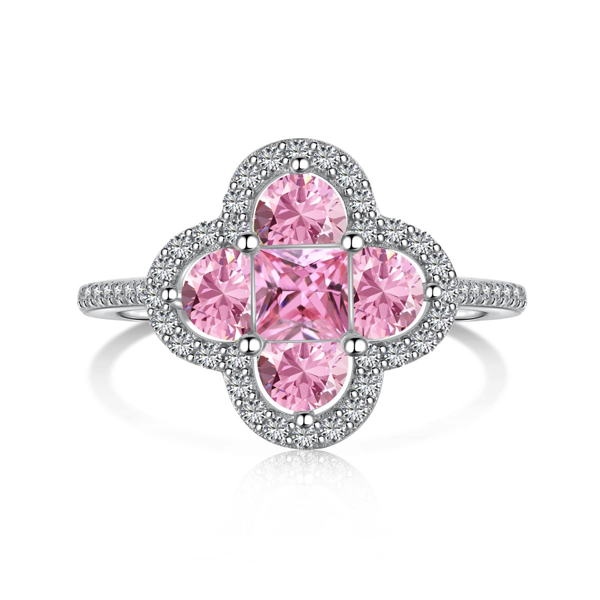 [Bloom]Luxurious Eternity Flower Shape Banquet Ring