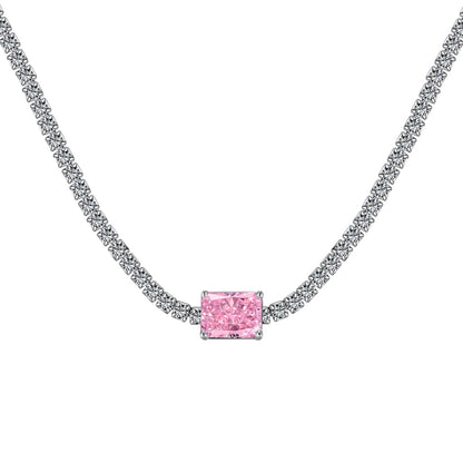 [Bloom]2.0 carat Ornate Emerald Cut Necklace