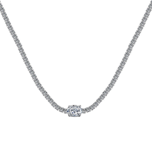 [Bloom]1.0 Carat Shining Oval Cut Necklace