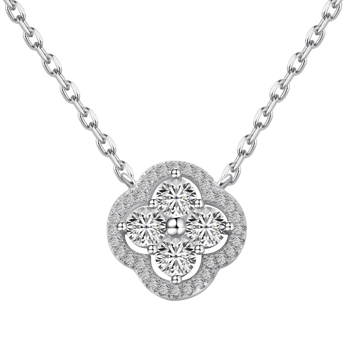 [Bloom]Exquisite Necklace With Four-Leaf Clover Flower Design