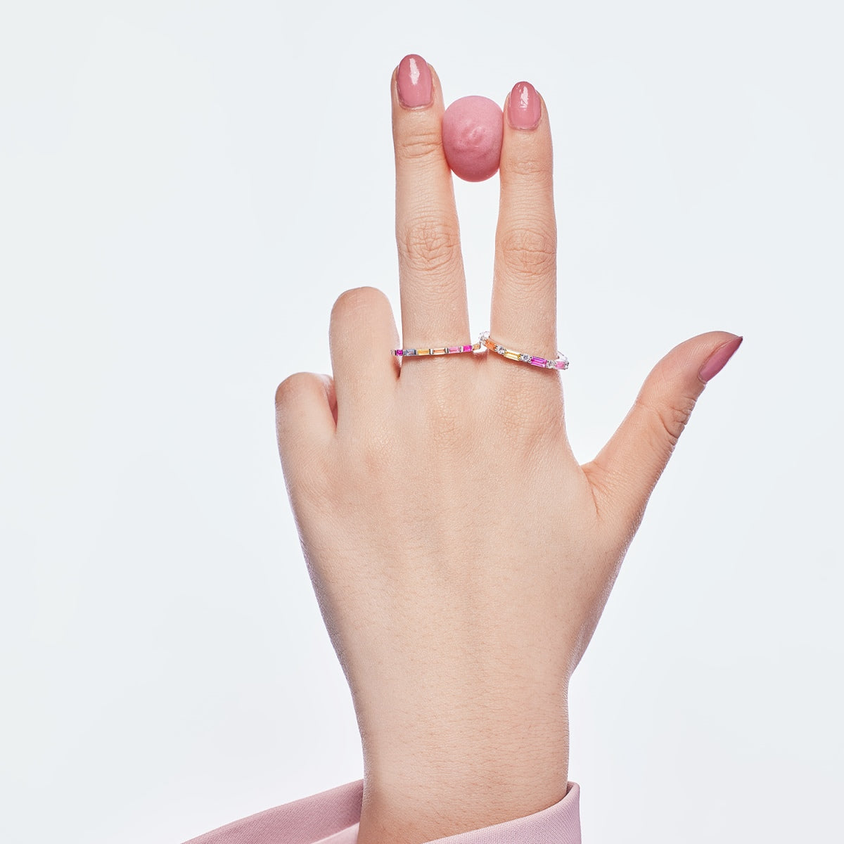 [Bloom]Exquisite Multicolored Emerald Cut Daily Ring