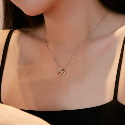 [Bloom]Elegant Flower Shape Pear Cut Necklace