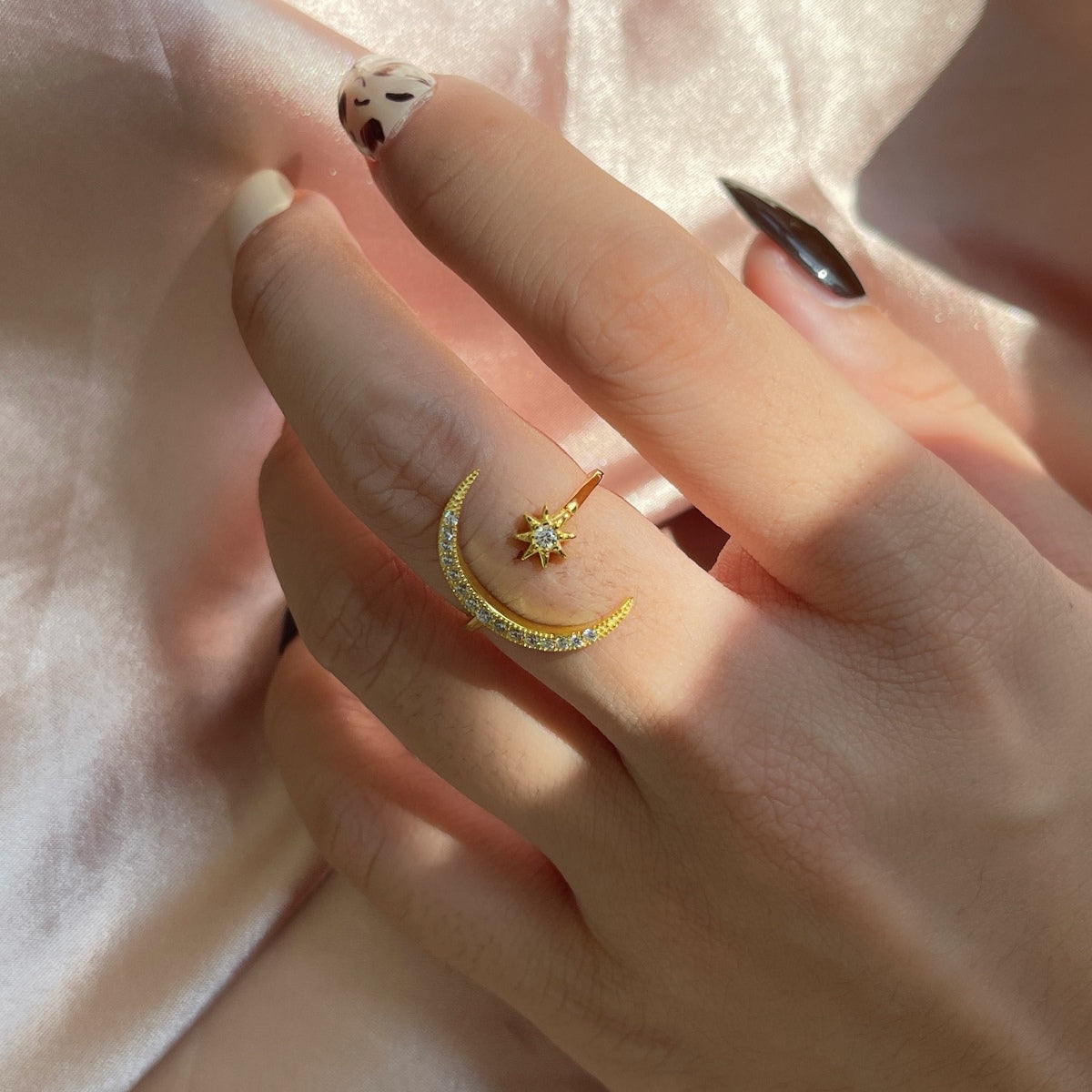 [Bloom]Eternity Moon & Star Ring