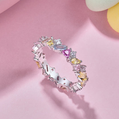 [Bloom]Dazzling Polychromatic Multi cut Daily Ring