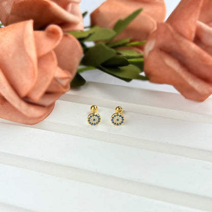 [Bloom]Devil's Eye Ear Bone Nail Earrings