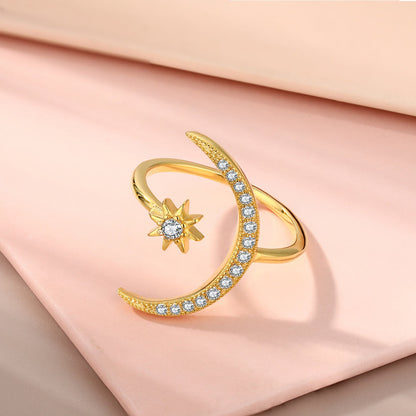 [Bloom]Eternity Moon & Star Ring