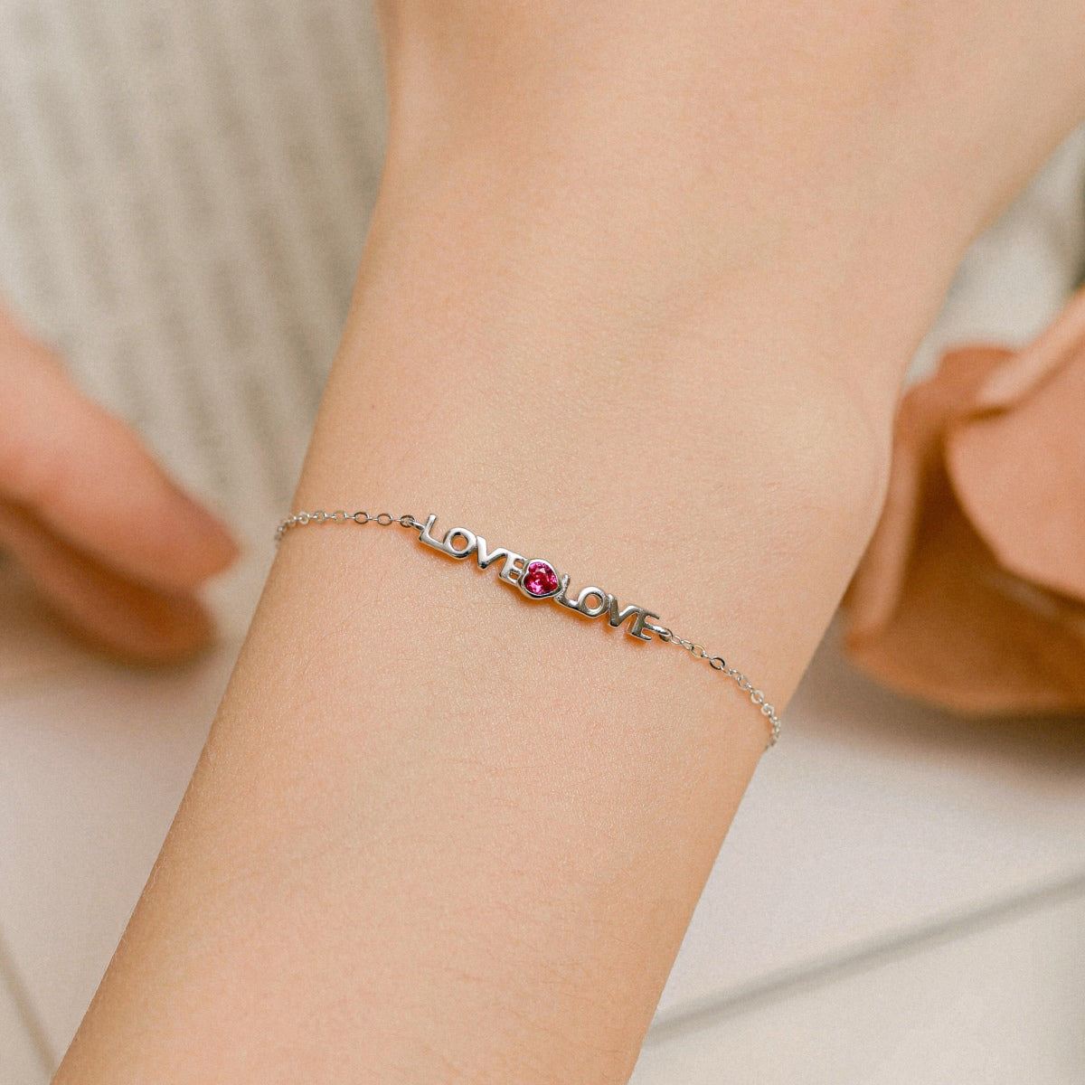 [Bloom]Romantic Heart Shape Lover Bracelet