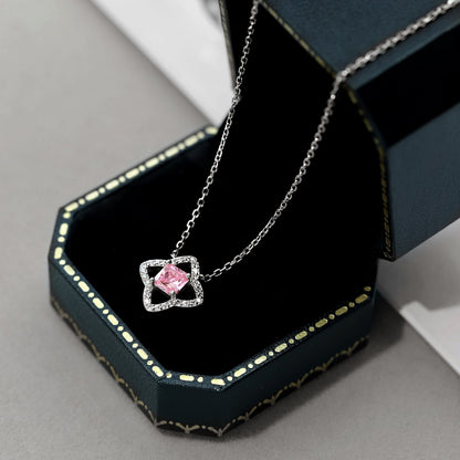 [Bloom]Exquisite Flower Shape Princess Cut Necklace