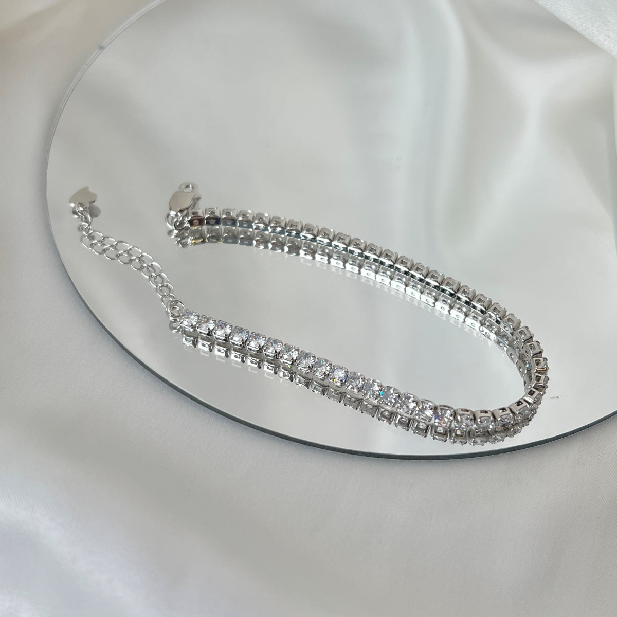 [Bloom]Sparkling Round Cut Daily Bracelet