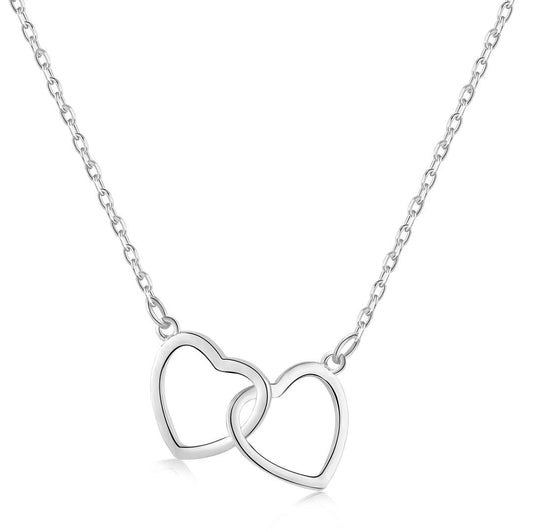 [Bloom]Sterling Silver Love Double Ring Necklace