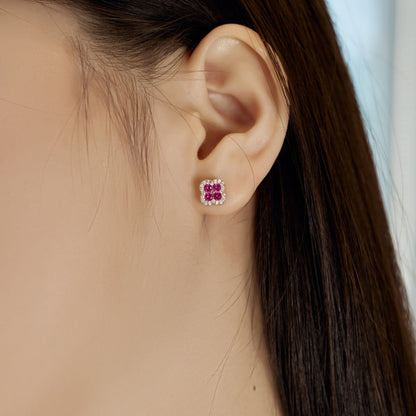 [Bloom]Four-Leaf Clover Flower Shaped Earrings