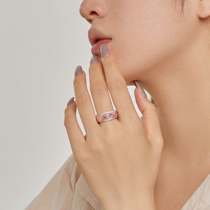 [Bloom]Radiant Colorful Radiant Cut Daily Ring