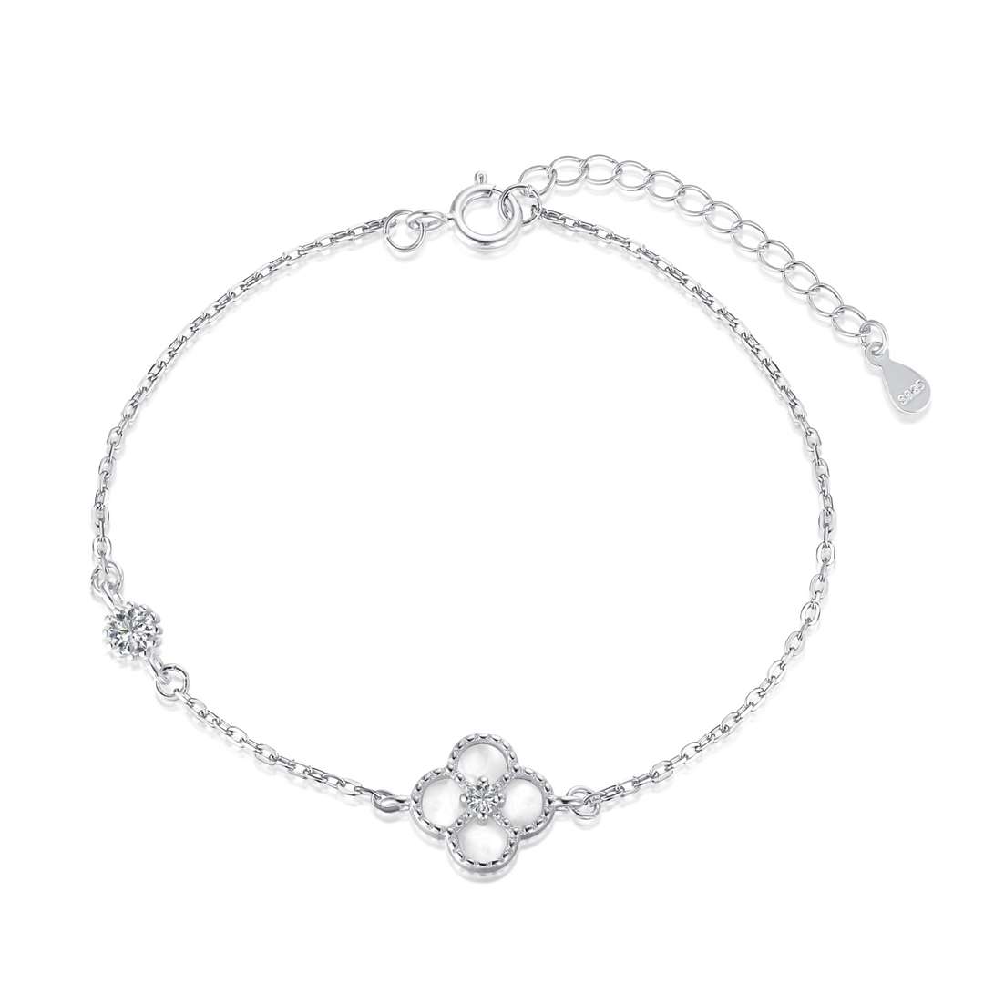 [Bloom]Delicate Four Leaf Clover Bracelet