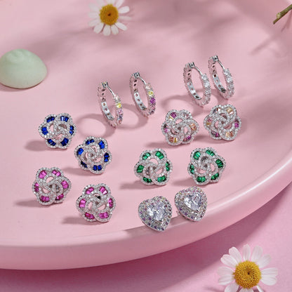 [Bloom]Exquisite Flower Shape Daily Earrings