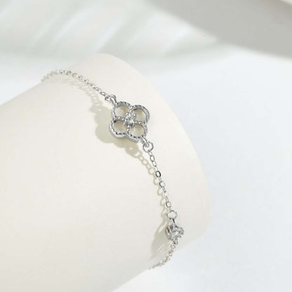 [Bloom]Delicate Four Leaf Clover Bracelet