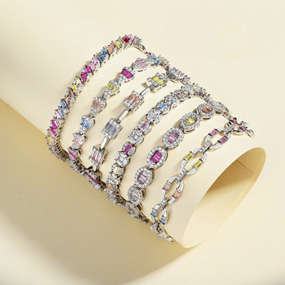 [Bloom]Dazzling Radiant Multi Cut Daily Bracelet