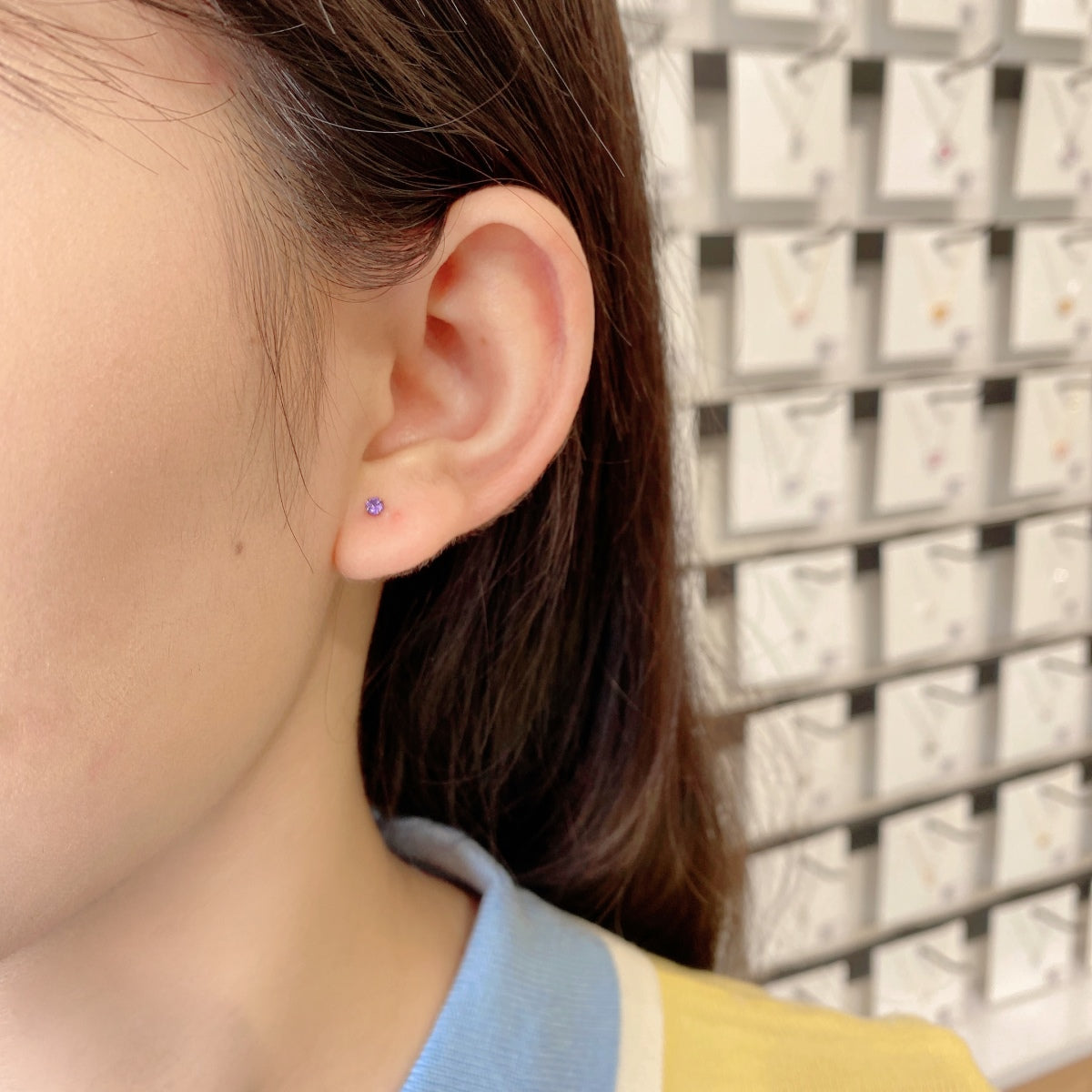 [Bloom]Delicate Solitaire Earrings