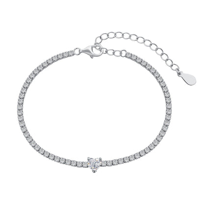 [Bloom]0.5 Carat Elegant Romantic Heart Shape Lover Bracelet