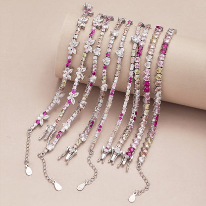 [Bloom]Romantic Heart Shape Round Cut Lover Bracelet