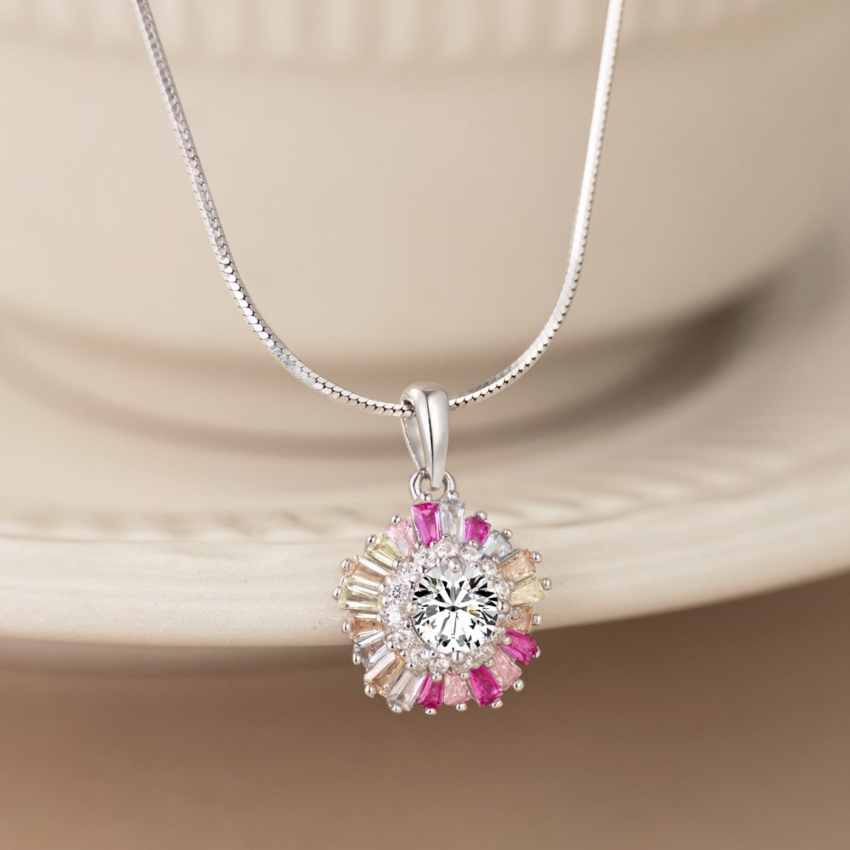 [Bloom]Charming Flower Colorful Necklace