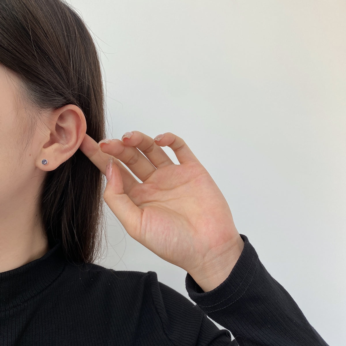 [Bloom]Sparkling Colorful Round Shape Earrings