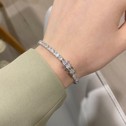 [Bloom]Luxurious Ornate Round Cut Tennis Bracelet