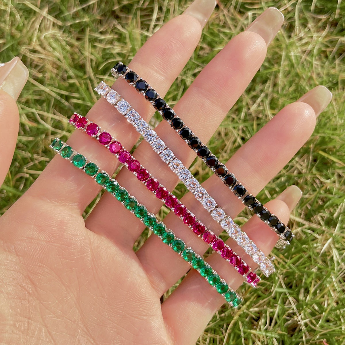 [Bloom]Radiant Colorful Round Cut Party Bracelet