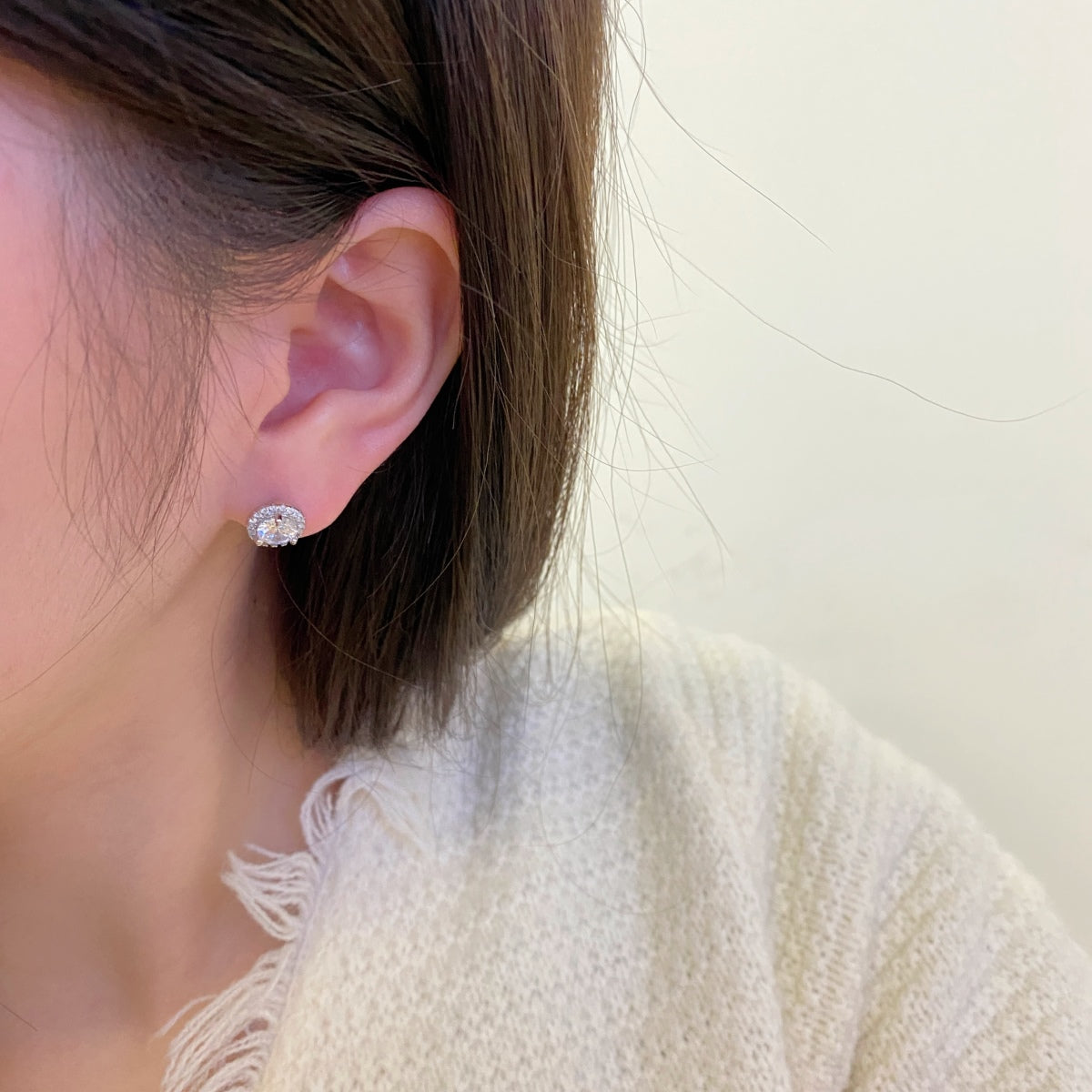 [Bloom]Classic Princess Round Shape Earrings