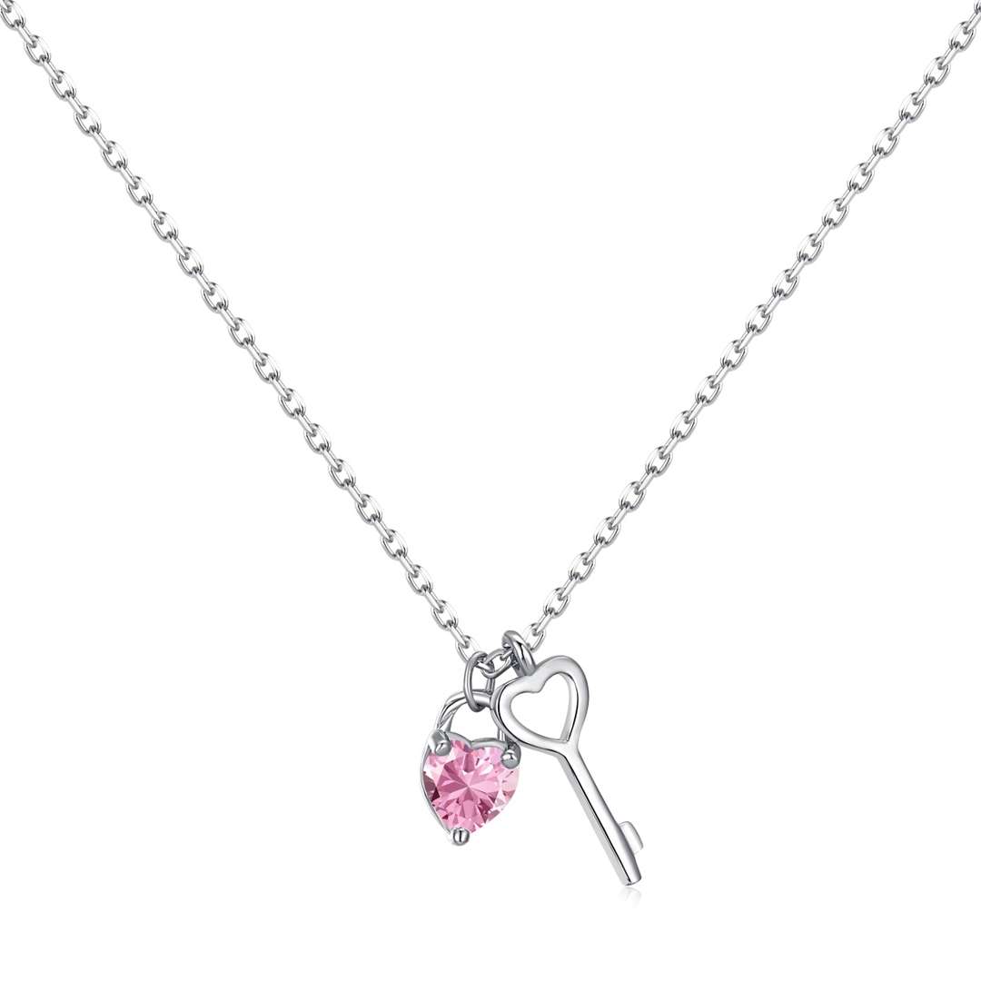 [Bloom]Unique Heart Shape Key Pendent Necklace