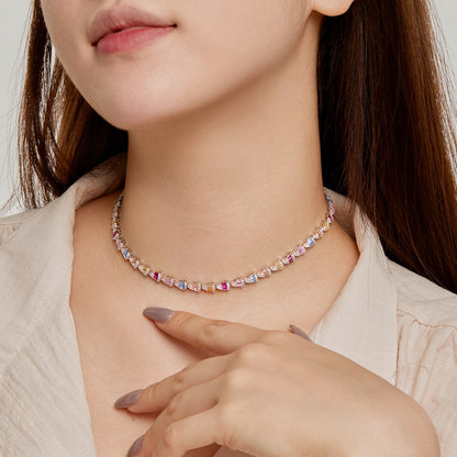 [Bloom]Radiant Colorful Rainbow Necklace