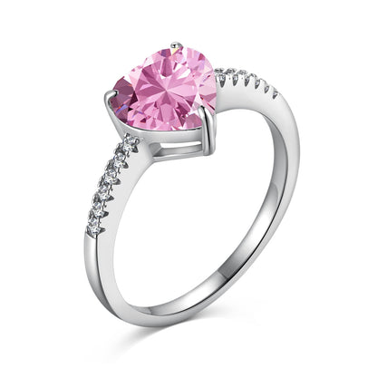 [Bloom]2.0 Carat Dazzling Lustrous Heart Cut Lover Ring