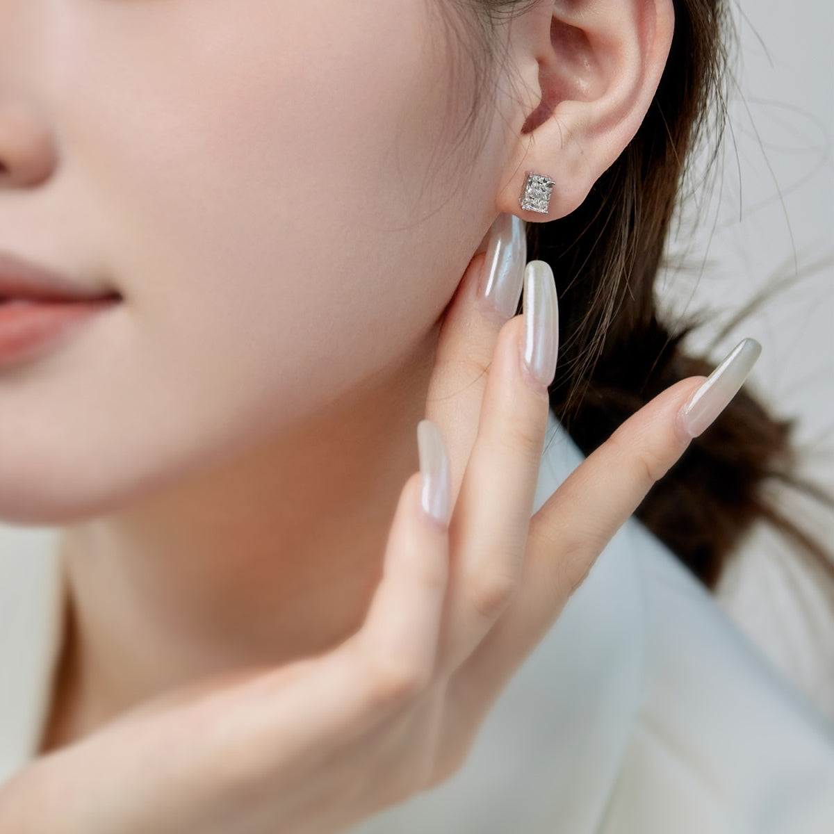 [Bloom]Radiant Luxurious Princess Cut Daily Earrings