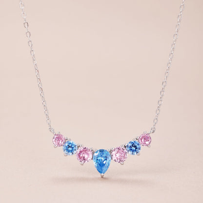 [Bloom]Dainty Colorful Heart Necklace