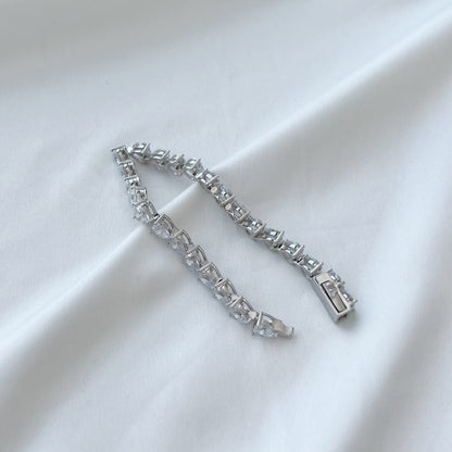 [Bloom]0.75 Carat Elegant Romantic Heart Shape Lover Bracelet