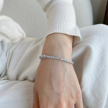 [Bloom]Dainty Charming Round Cut Tennis Bracelet