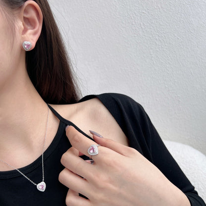 [Bloom]Dazzling Heart Shape Lover Earrings