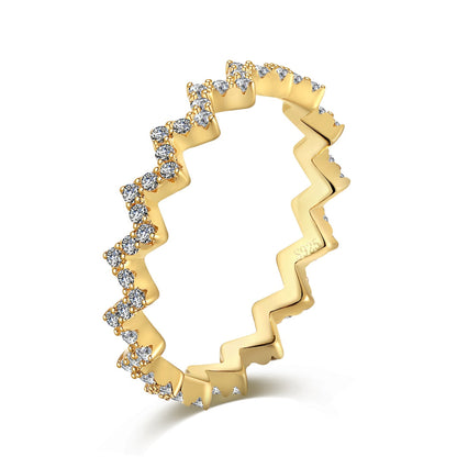 [Bloom]Delicate Enchanting Wave Shape Daily Ring