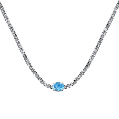 [Bloom]1.0 Carat Shining Oval Cut Necklace