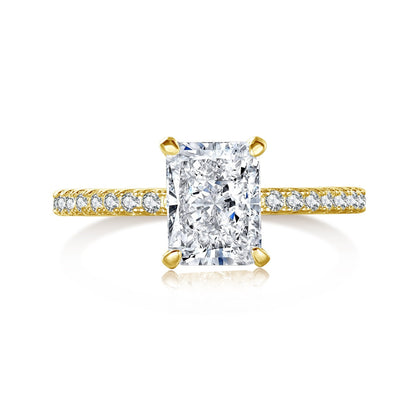 [Bloom]2.0 Carat Dazzling Sparkling Radiant Cut Party Ring