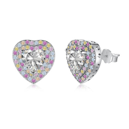 [Bloom]Dazzling Heart Shape Lover Earrings