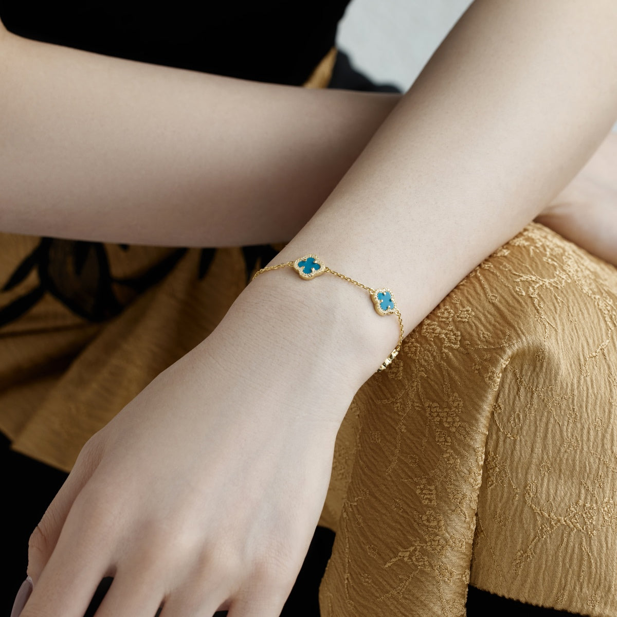 [Bloom]Four-Leaf Clover Exquisite Bracelet