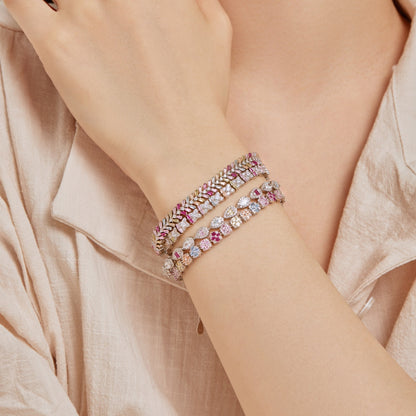 [Bloom]Dainty Radiant Emerald Cut Daily Bracelet